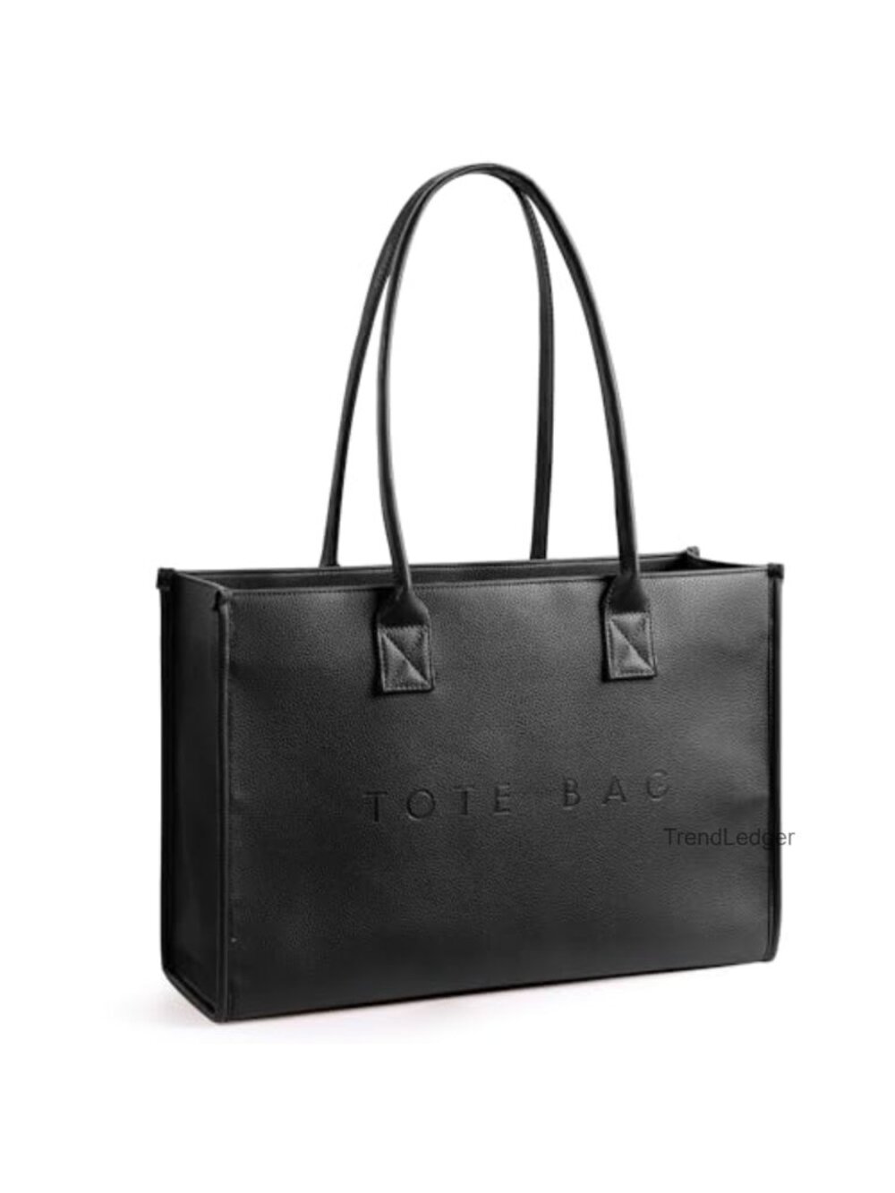Oversize PU Leather Tote Bag Weekender Shopper Handbag Top Handle Work